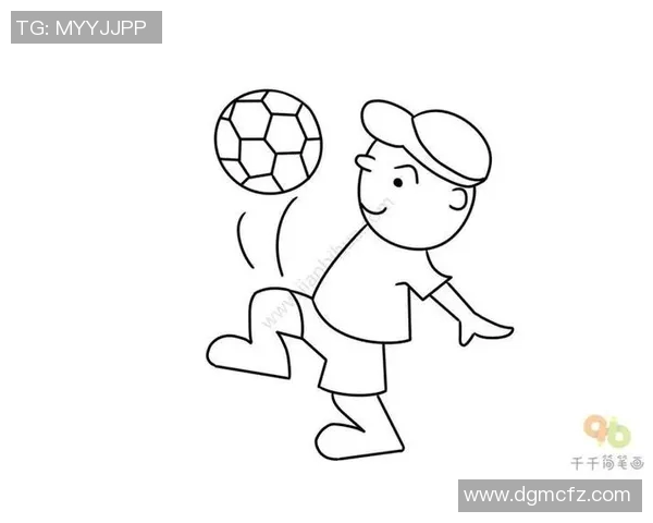 足球明星线稿艺术作品展现运动之美与激情的完美结合